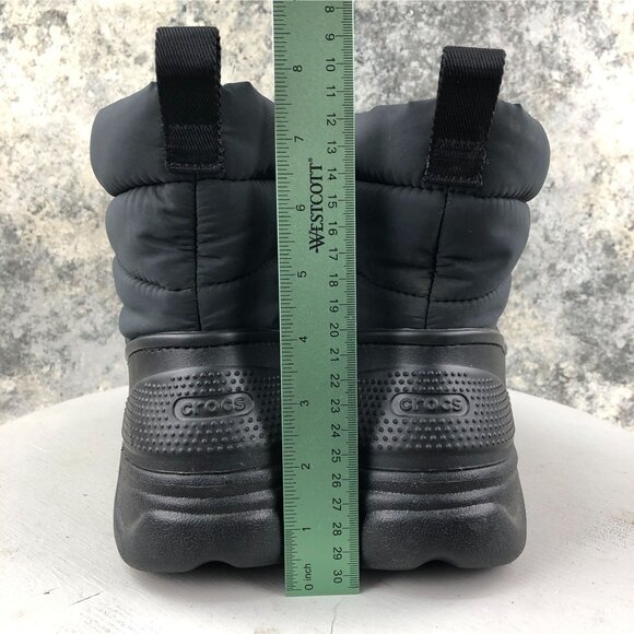 Crocs Unisex Size 8M 10W Duet Max Black Faux Fur Lined Toggle Lace Ankle Boots - Picture 8 of 15